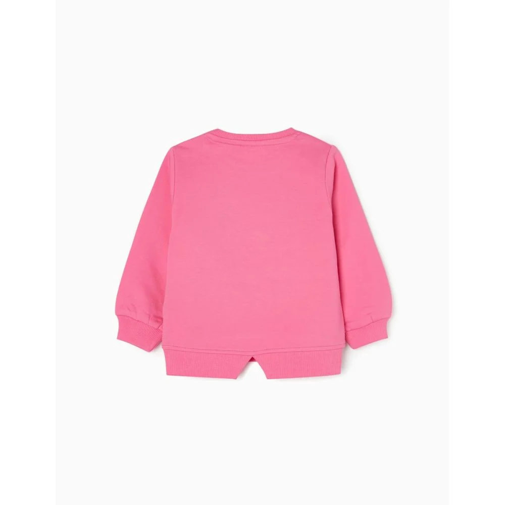 Brushed Sweatshirt 100% Cotton for Baby Girls 'Minnie', Pink – Image 2