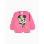 Brushed Sweatshirt 100% Cotton for Baby Girls 'Minnie', Pink