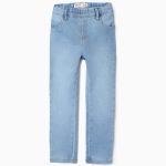 Jeggings en jean pour filles, bleu clair