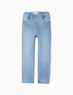 Jeggings en jean pour filles, bleu clair