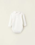 Lot de 2 bodies à col Claudine pour nouveau-nés filles, blancs – Image 2