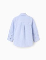 Chemise Oxford rayée pour bébé garçon, blanche/bleue – Image 2