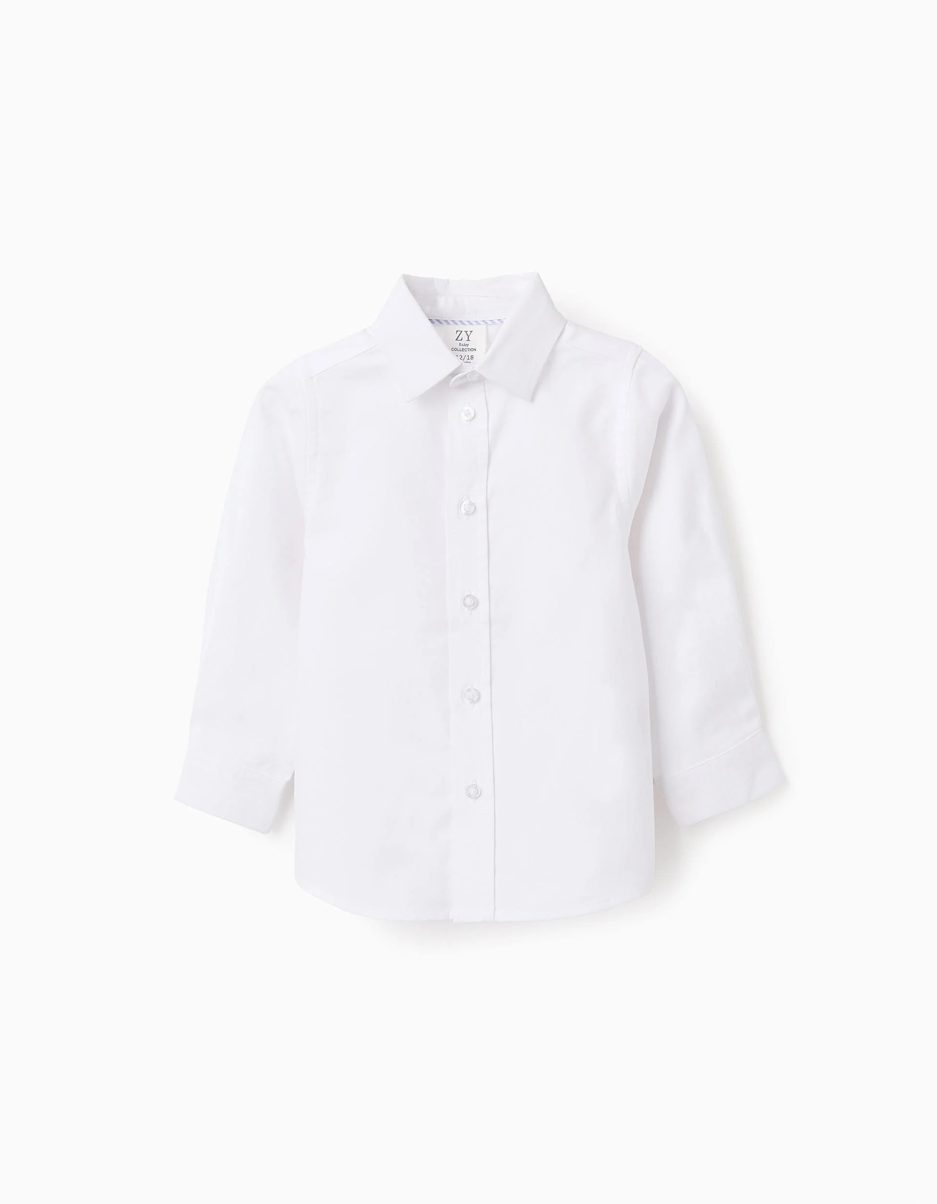 31071764041-0 Chemise en coton Oxford pour bébé garçon, blanche – Image 1