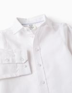 Chemise en coton Oxford pour bébé garçon, blanche – Image 3