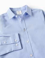 Chemise en coton Oxford pour garçon, bleue – Image 3
