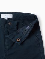 Pantalon chino en sergé pour bébé garçon, bleu foncé – Image 3