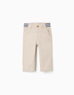 PANTALON CHINO EN SERGÉ, BEIGE CLAIR