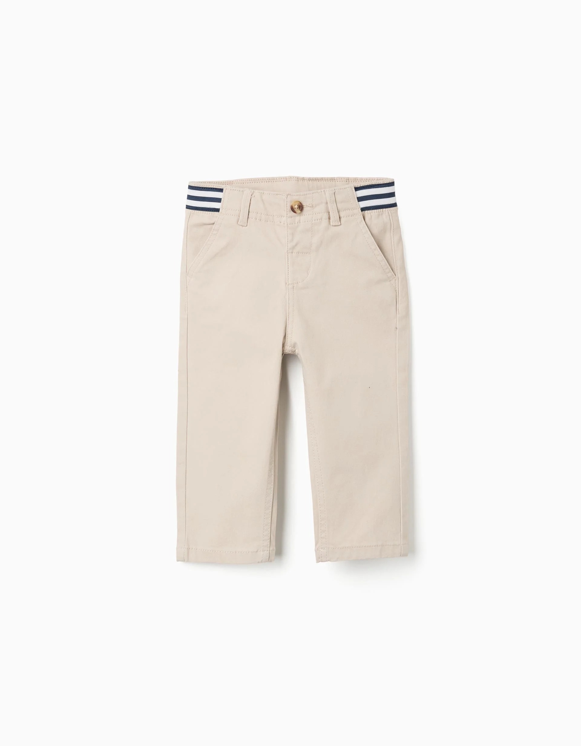 31076893021-0 PANTALON CHINO EN SERGÉ, BEIGE CLAIR – Image 1
