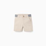 SHORT CHINO EN SERGÉ BEIGE CLAIR