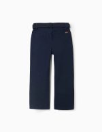Pantalon chino ajusté en sergé avec ceinture pour garçon, bleu foncé – Image 2