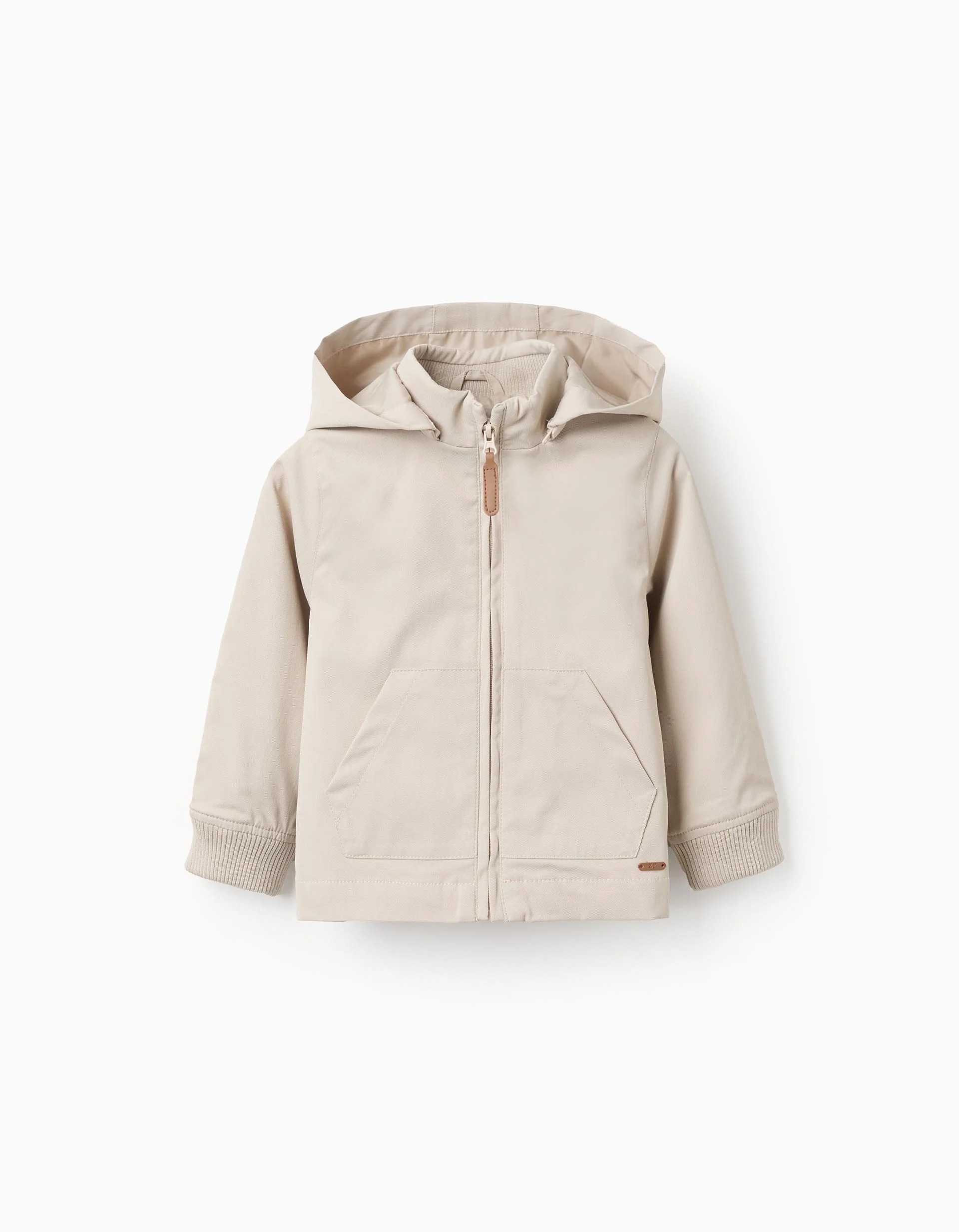 31077132021-0 Veste avec doublure et capuche amovible pour bébé garçon, beige clair – Image 1