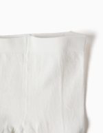 Collants tricotés à motif jacquard pour filles, blancs – Image 2