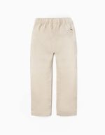 PANTALONS EN LIN BEIGE CLAIR – Image 2