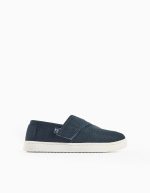 CHAUSSURE AVEC VELCRO, BLEU FONCÉ