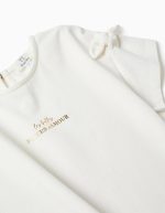 T-shirt blanc à imprimé et nœuds décoratifs pour filles – Image 3