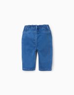 Pantalon en jean bleu à taille élastique pour nouveau-nés – Image 2