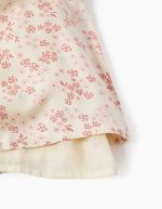 Robe fleurie à manches longues doublée pour bébé fille, beige clair/rose – Image 3