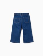 Pantalon en jean à jambes larges pour bébé fille, bleu – Image 2