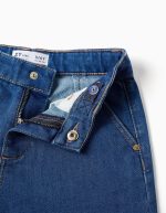 Pantalon en jean à jambes larges pour filles, bleu – Image 3
