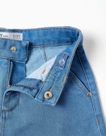 Pantalon en jean à jambes larges pour filles, bleu clair – Image 3