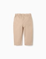 Pantalon baggy en coton facile à enfiler B&S pour bébé garçon, beige – Image 2