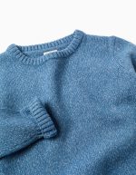 Pull à effet maillage pour garçons, bleu – Image 3