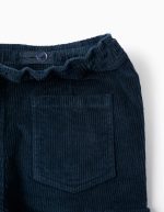 Pantalon cargo en velours côtelé pour garçons 'Straight Fit', bleu foncé – Image 3
