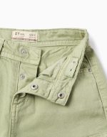 Pantalon en sergé cargo pour filles 'Wide Leg', vert – Image 3