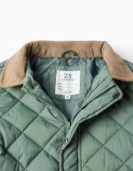 Parka rembourré avec capuche amovible pour garçons, vert foncé – Image 3