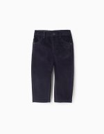 Pantalon en velours côtelé pour bébés garçons, bleu foncé