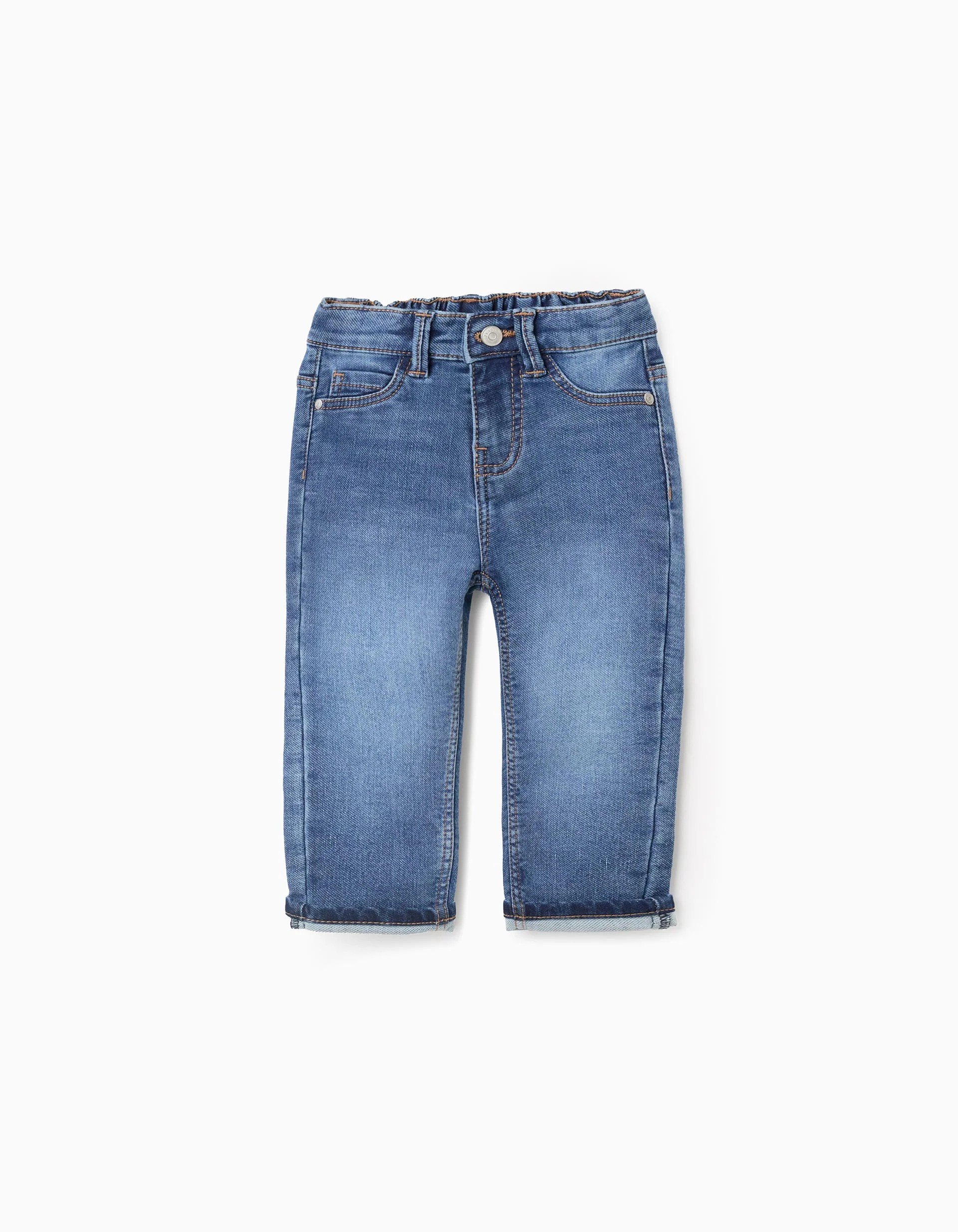 31074498003-0 Pantalon jean avec ourlet plié pour bébé garçon, bleu – Image 1