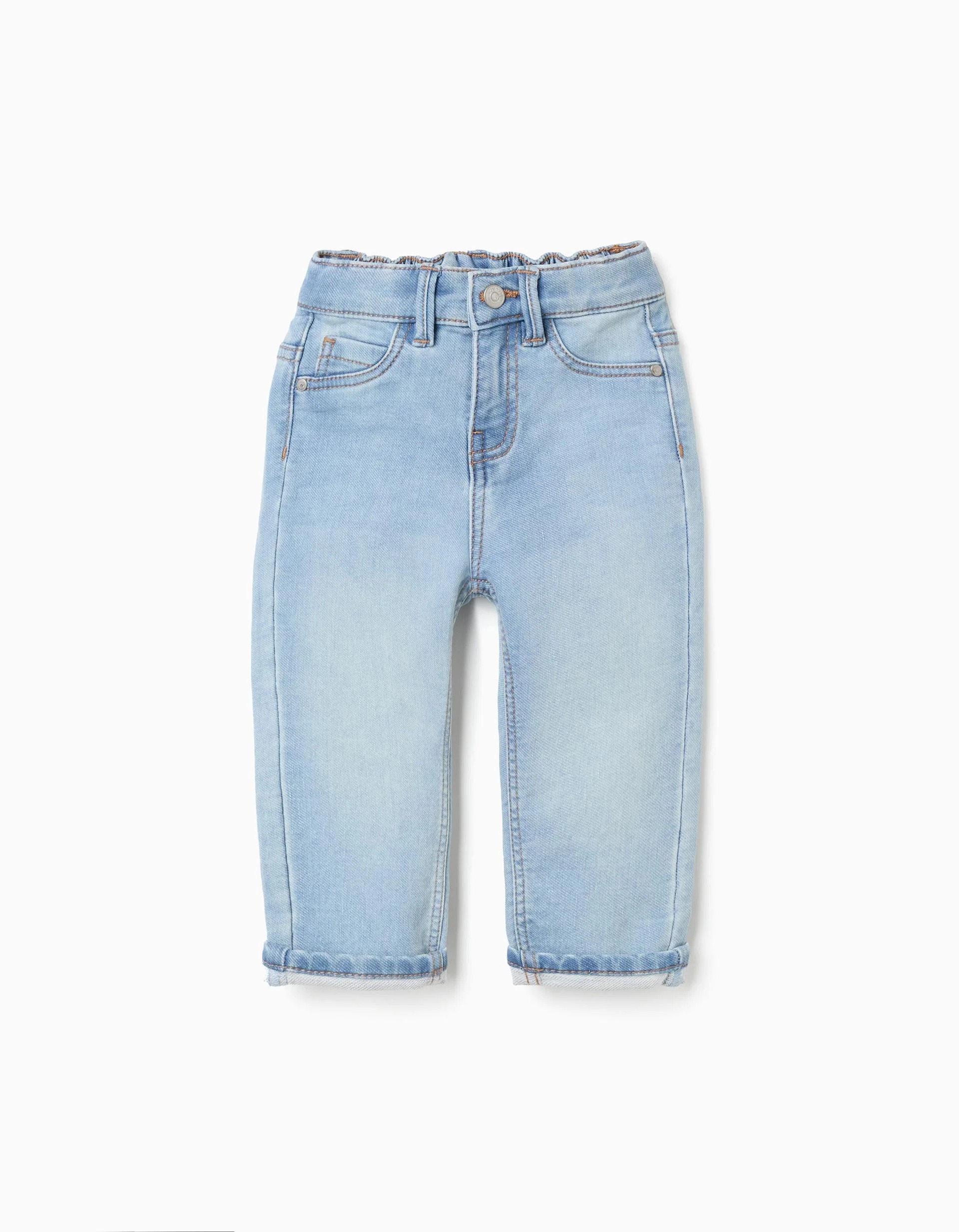 31074498022-0 Pantalon jean avec ourlet plié pour bébé garçon, bleu – Image 1