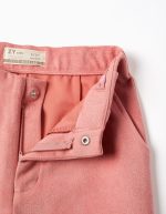 Pantalon en daim large jambe pour filles, rose – Image 3