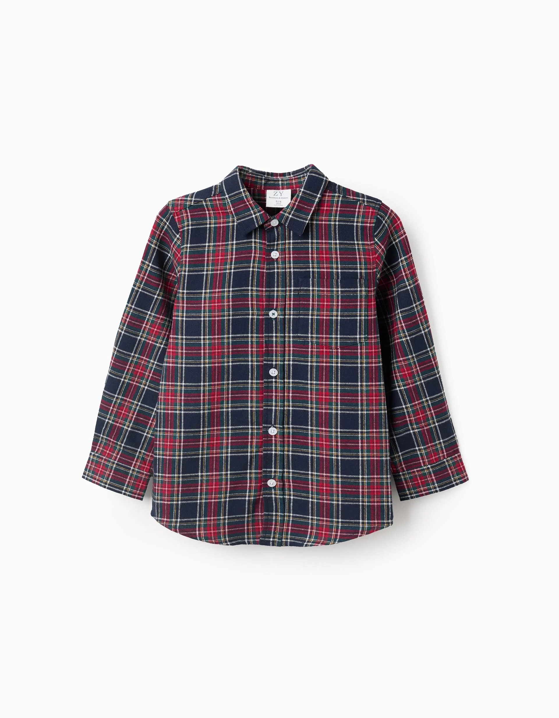 31074890015-0 Chemise en flanelle à carreaux pour garçons 'B&S', rouge/bleu – Image 1