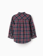Chemise en flanelle à carreaux pour garçons 'B&S', rouge/bleu – Image 2