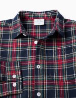 Chemise en flanelle à carreaux pour garçons 'B&S', rouge/bleu – Image 3