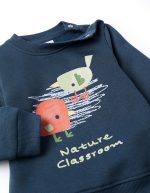 Sweat à imprimé + jogpant en coton peigné pour bébé garçon, bleu foncé – Image 3