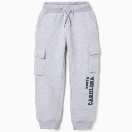 Joggers cargo avec imprimé pour garçons 'North Carolina', Grey