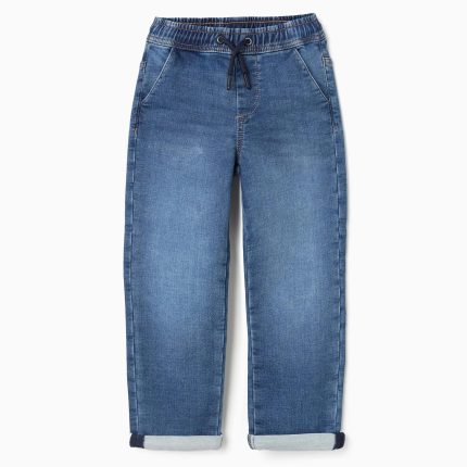 Pantalons de jogging en jean slim pour garçons, bleus