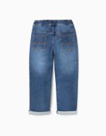 Pantalons de jogging en jean slim pour garçons, bleus – Image 2
