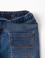 Pantalons de jogging en jean slim pour garçons, bleus – Image 3