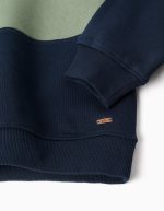 Sweat brossé avec bloc de couleurs pour garçons, blanc/vert/bleu – Image 3