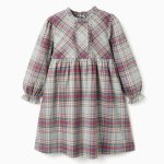 Robe en coton avec volants et coin 'B&S’pour les filles, multicolore