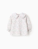 Chemise en Coton Florale pour Bébé Fille, Blanc/Rose/Vert