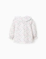 Chemise en Coton Florale pour Bébé Fille, Blanc/Rose/Vert – Image 2