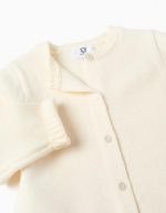 Cardigan en maille à col rond pour bébé fille fille, blanc – Image 3