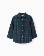 Chemise en flanelle à carreaux pour Baby Boys 'B&S', vert/bleu