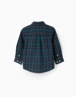 Chemise en flanelle à carreaux pour Baby Boys 'B&S', vert/bleu – Image 2