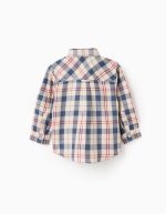 Chemise à carreaux en coton 'B&S’pour les petits garçons, beige/bleu/rouge – Image 2