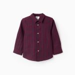 Chemise en Coton à Motif Vichy pour Bébé Garçon 'B&S', Rouge